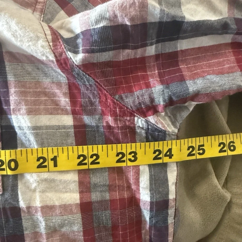 Levi Strauss Western Plaid Shirt XXL Pearl Snap Button Red Blue White‎ Patriotic